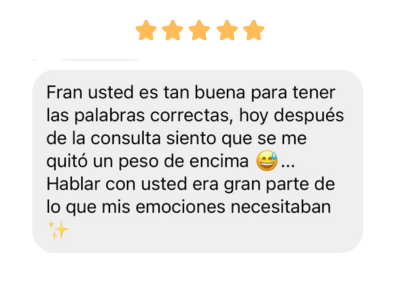 Testimonio 4 Reto Adiós a los Atracones - Francela Jaikel Psicóloga Especialista en Trastornos Alimentarios