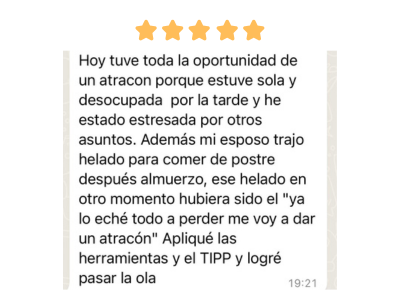 Testimonio Reto Adiós a los Atracones - Francela Jaikel Psicóloga Especialista en Trastornos Alimentarios